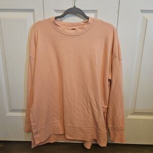 aerie Peachy Crew Sweatshirt in Light Peach